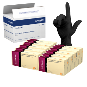 Safe-Touch Black Nitrile Exam Gloves