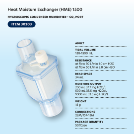 Heat Moisture Exchanger (HME) 1500, HCH, CO2 Port