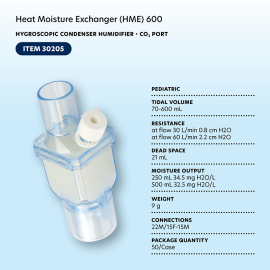 Heat Moisture Exchanger (HME) 600, HCH, CO2 Port