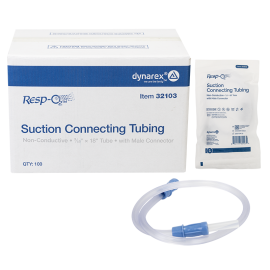 Suction Connecting Tubing w/ Male Connector, Non-Conductive,