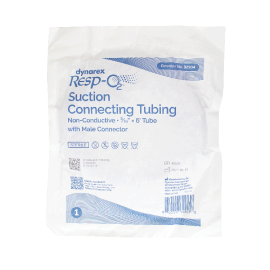 Suction Connecting Tubing w/ Male Connector, Non-Conductive,