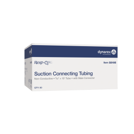 Suction Connecting Tubing w/ Male Connector, Non-Conductive,