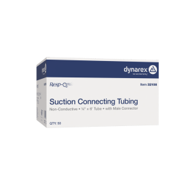 Suction Connecting Tubing w/ Male Connector, Non-Conductive,