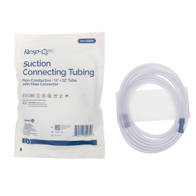 Suction Connecting Tubing w/ Male Connector, Non-Conductive