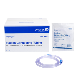 Suction Connecting Tubing w/ Male Connector, Non-Conductive,