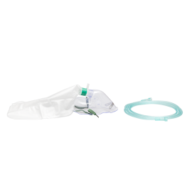 Non-Rebreather Elongated Mask w/ Safety Vent w/ 7' (2.1 m) t