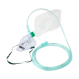 Non-Rebreather Elongated Mask w/ Safety Vent w/ 7' (2.1 m) t