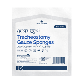 Tracheostomy Gauze Sponges, 100% Cotton
