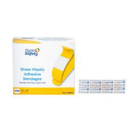 Sheer Plastic Adhesive Bandages - Sterile