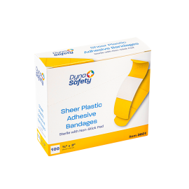 Sheer Plastic Adhesive Bandages - Sterile