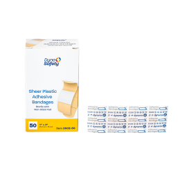 Sheer Plastic Adhesive Bandages - Sterile