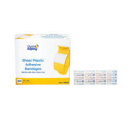 Sheer Plastic Adhesive Bandages - Sterile
