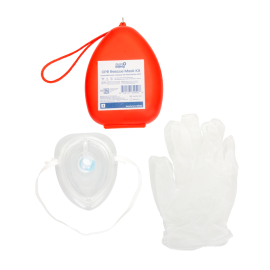 CPR Rescue Mask Kit w/ One-Way Valve, Barrier Filter and Pai