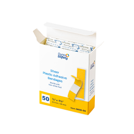 Sheer Plastic Adhesive Bandages - Sterile