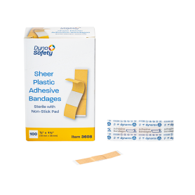 Sheer Plastic Adhesive Bandages - Sterile