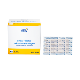 Sheer Plastic Adhesive Bandages - Sterile