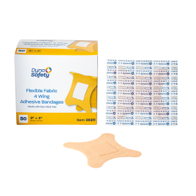 Adhesive Fabric Bandages Four Wing - Sterile
