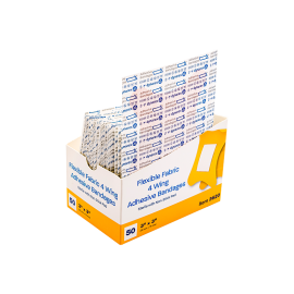 Adhesive Fabric Bandages Four Wing - Sterile