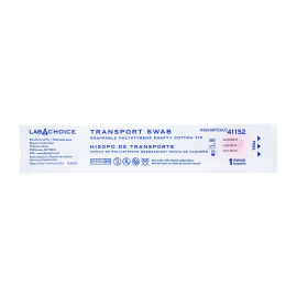 Transport Swab, Snappable Shaft,  Cotton Tip, Sterile