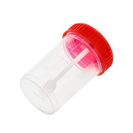 Stool Specimen Container with Spoon, Sterile