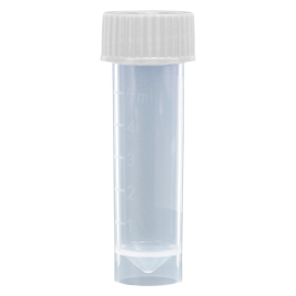 Self-Standing Transport Tube with Screwcap