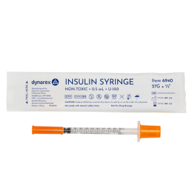 Insulin Syringe - Non-Toxic - Individual Wrapped