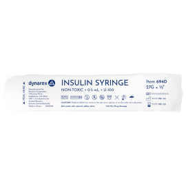 Insulin Syringe - Non-Toxic - Individual Wrapped