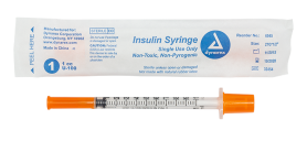Insulin Syringe - Non-Toxic - Individual Wrapped