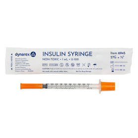 Insulin Syringe - Non-Toxic - Individual Wrapped