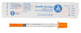 Insulin Syringe - Non-Toxic - Individual Wrapped