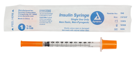 Insulin Syringe - Non-Toxic - Individual Wrapped