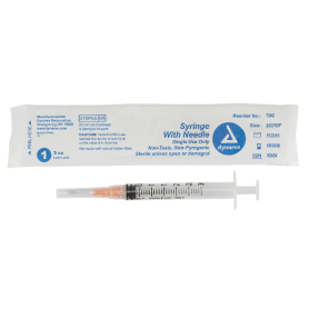 Syringe - Non-Safety with Needle - Luer Lock