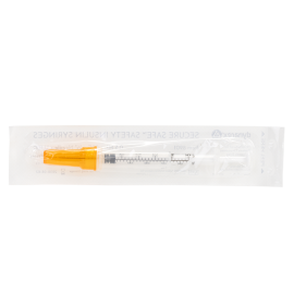 SecureSafe Safety Insulin Syringe - 0.5 ml (New Mechanism)