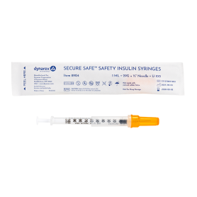 SecureSafe Safety Insulin Syringe - 1 ml (New Mechanism)