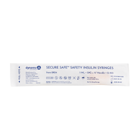 SecureSafe Safety Insulin Syringe - 1 ml (New Mechanism)