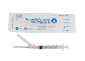 SecureSafe Syringe w/ Safety Needle - Luer Lock