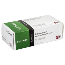 Black Arrow Latex Exam Gloves, Powder-Free