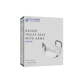 Locking Raised Toilet Seat with Arms