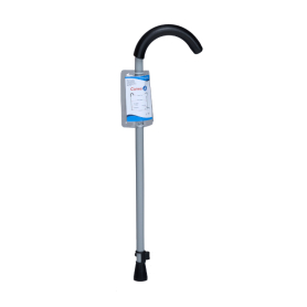 Round Crook Handle Cane with Tab Lock Silencer