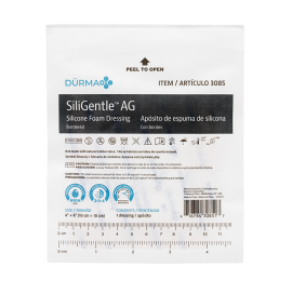 SiliGentle AG Silver Silicone Foam Dressing