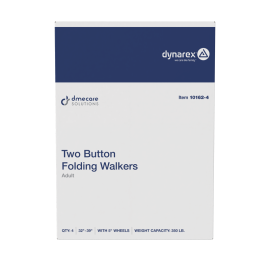 Two Button Folding Walker with Wheels