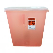 Sharps Container - 3 Gallon Red w/Rotor Lid Red