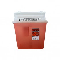 Sharps 5 Quart Transparent Red-Kendall