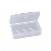 Clear Soap Dish, Hinged Lid, 100/cs