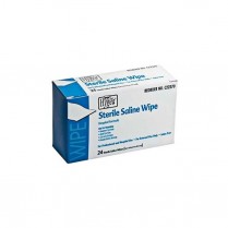 Saline Wipe, Sterile, 6" x 4", 24pk/box