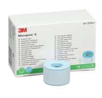 Micropore S Surgical Tape 1" 12/box ( Silicone)