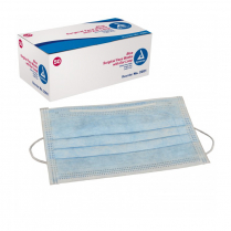 Face Mask Pleated Blue (Ear Loop), 50/box