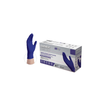 Ammex Nitrile Exam Glove, XL, PF, Blue, 100/bx