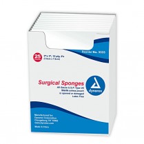3"x 3" Sterile Gauze 12 ply 2/pack, 25 packs/box