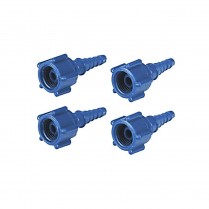 Oxygen Regulator H/M Nut Connector w/Screw Outlet, Blue